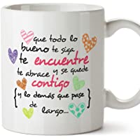 MUGFFINS Taza Original de Desayuno para Regalar a Amigas Amigos y Seres Queridos - Que Todo lo Bueno te SIGA te…